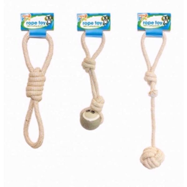 PETS PLAY PAWS JUTE ROPE TOY