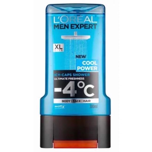 LOREAL MEN EXPERT SHOWER GEL COOL POWER 300ML PACK OF 6