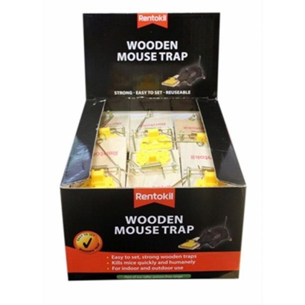 RENTOKIL WOODEN MOUSE TRAP PACK OF 30