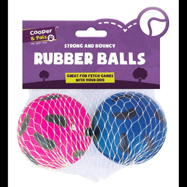 RUBBER PET BALLS PACK OF 2