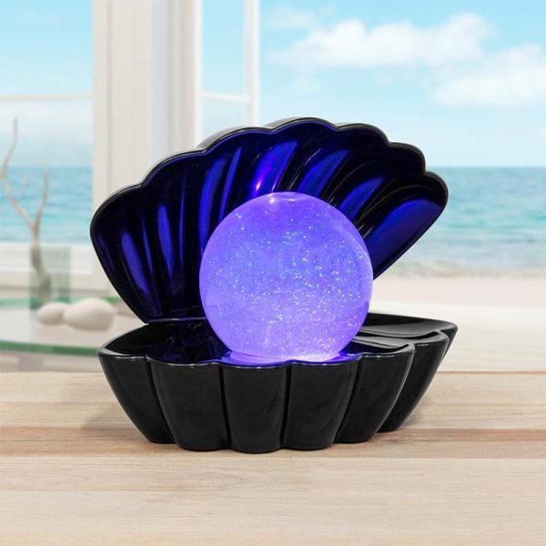 SEASHELL GLITTER LAMP BLACK