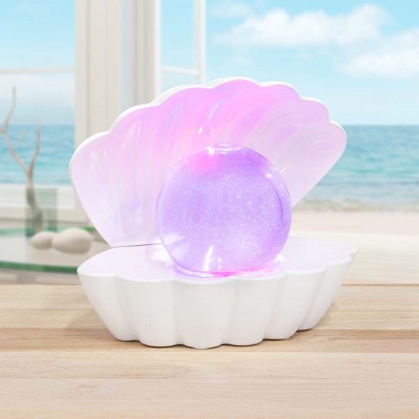 SEASHELL GLITTER LAMP WHITE