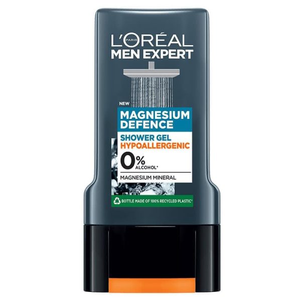 LOREAL MEN EXPERT SHOWER GEL MAGNESIUM SENSITIVE 300ML PACK OF 6