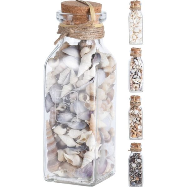 SMALL SHELLS IN GLASS BOTTLE