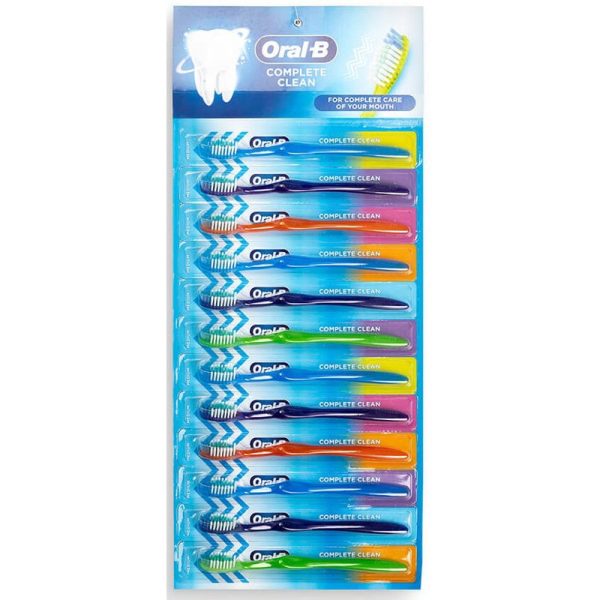 ORAL B TOOTHBRUSH COMPLETE CLEAN CLIPSTRIP PACK OF 12