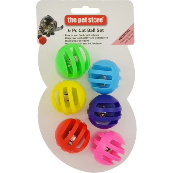 PET STORE CAT BALL 6PC