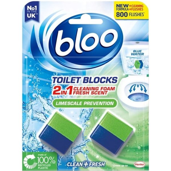 BLOO TOILET BLOCK 2X50G LIMESCALE PREVENTION PACK OF 7