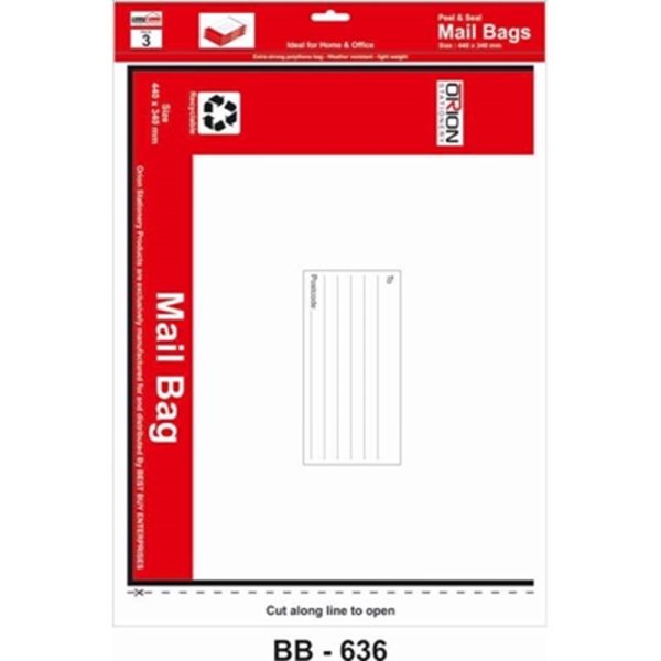 MAIL BAG 3S PACK OF 12 44X34CM