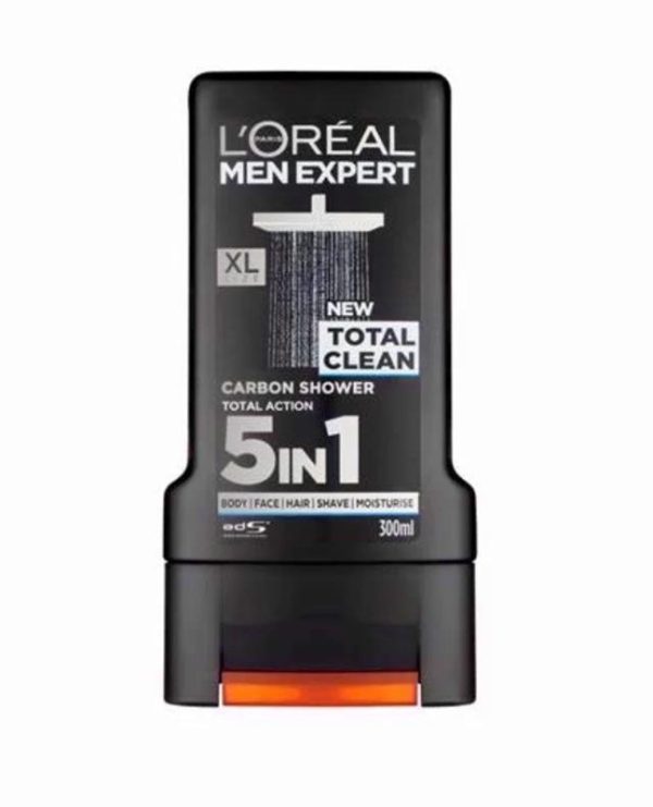 LOREAL MEN EXPERT SHOWER GEL TOTAL CLEAN 300ML PACK OF 6