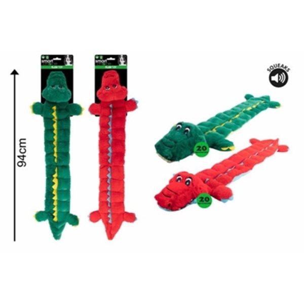 SMART CHOICE CROCODILE 20 SQUEAK DOG TOY ASS