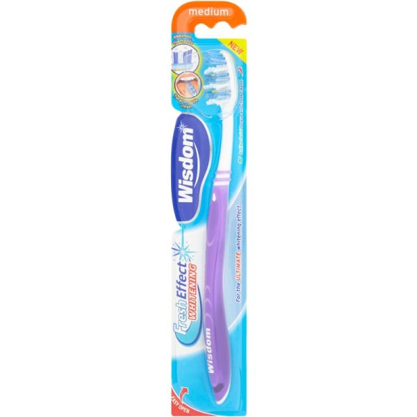 WISDOM TOOTHBRUSH FRESH EFFECT WHITENING MEDIUM PACK OF 10