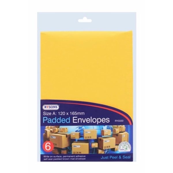 PADDED ENVELOPES SIZE A PACK OF 6