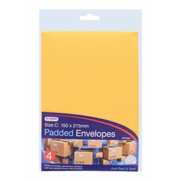 PADDED ENVELOPES SIZE C PACK OF 4