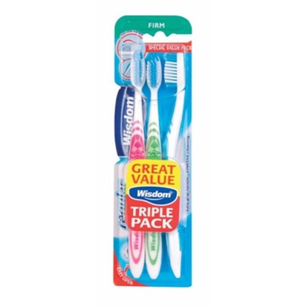 WISDOM TOOTHBRUSH REGULAR FIRM TRIPLE PACK OF 6