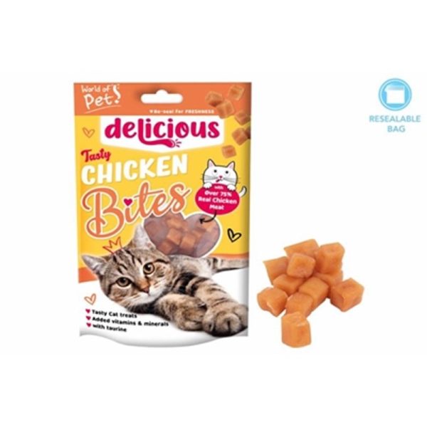 WORLD OF PETS CHICKEN BITES CAT TREAT