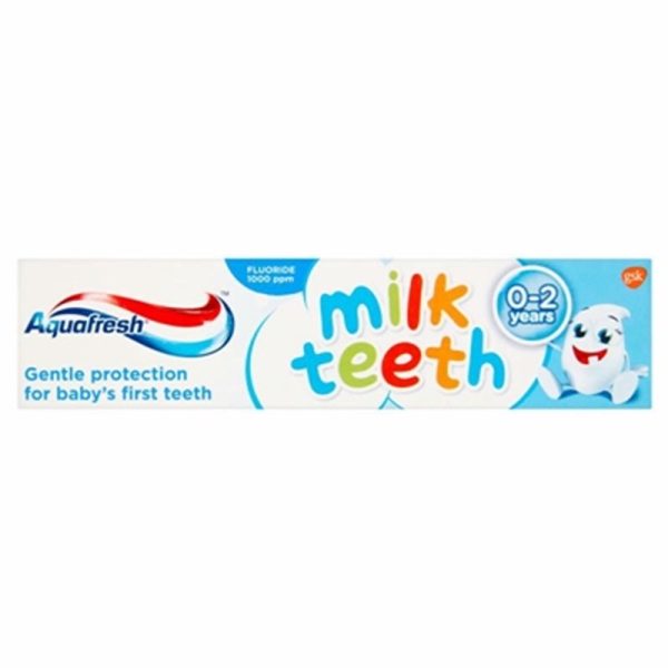 AQUAFRESH TOOTHPASTE MILK TEETH 0-2YRS 50ML PACK OF 12