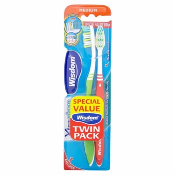 WISDOM TOOTHBRUSH XTRA CLEAN MEDIUM TWIN PACK OF 6