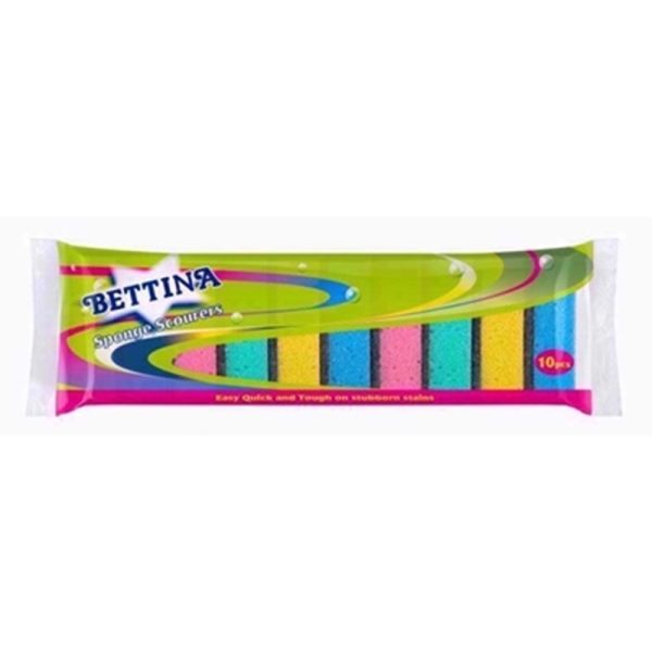 BETTINA SPONGE 10 SCOURERS PACK OF 10