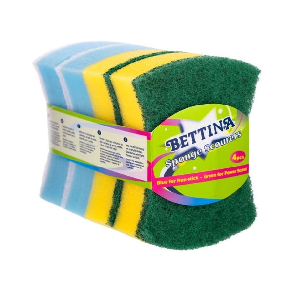 BETTINA SPONGE BUTTERFLY 4 SCOURER B3574