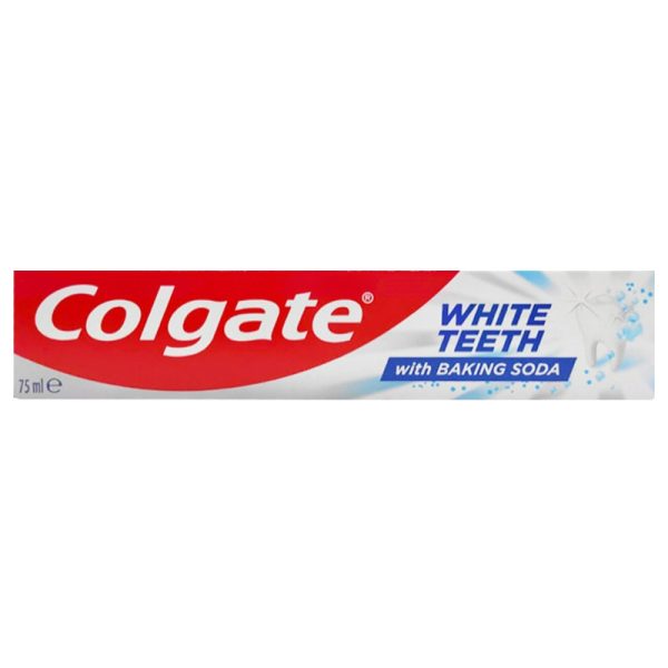 COLGATE TOOTHPASTE WHITE TEETH WITH BAKING SODA 75ML PACK OF 12