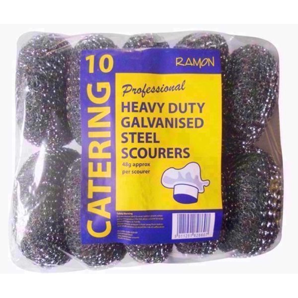 CATERING GALVANISED SCOURERS 48G PACK OF 10 (2020)