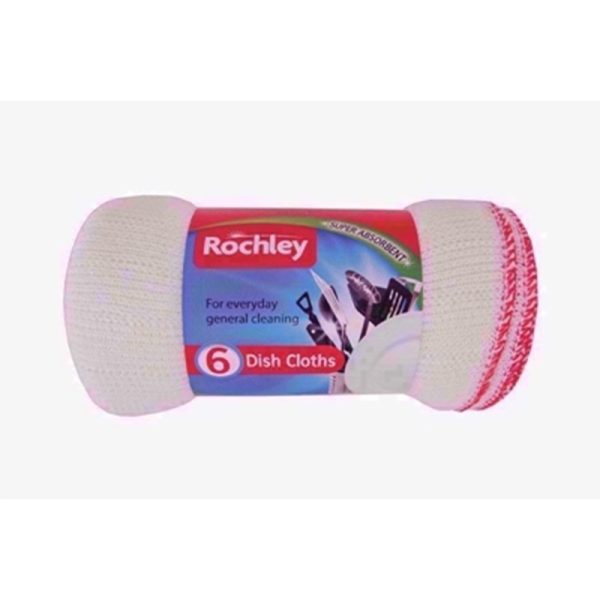 ABBEY DISH 6 CLOTHS ROCHLEY BLEACH PACK OF 10