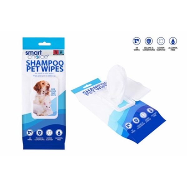 SMART CHOICE PET SHAMPOO WIPES PACK OF 40