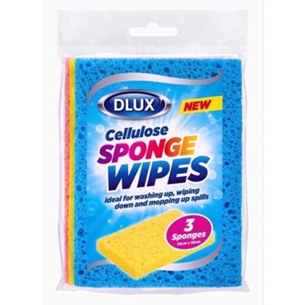 DLUX CELLULOSE 4 SPONGE WIPES PACK OF 12