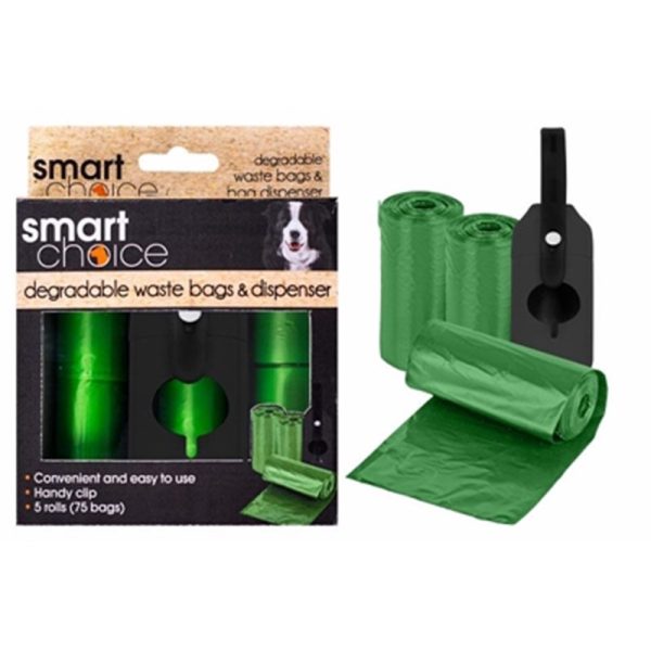 SMART CHOICE POOP BAGS/HOLDER DEGRADABLE