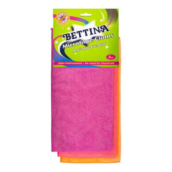 BETTINA MICROFIBRE ANTIBAC 3 CLOTHS