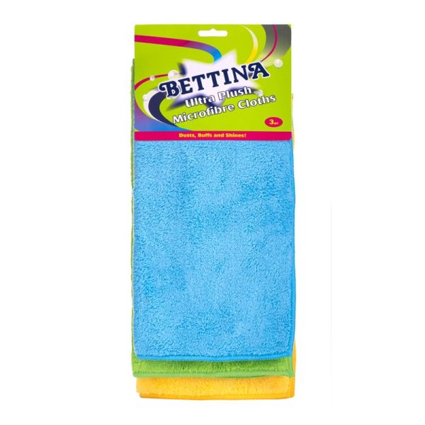 BETTINA MICROFIBRE ULTRA PLUSH 3 CLOTHS