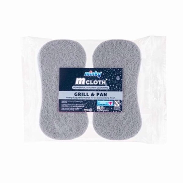 MINKY CLOTH GRILL AND PAN SCOURER PACK OF 2