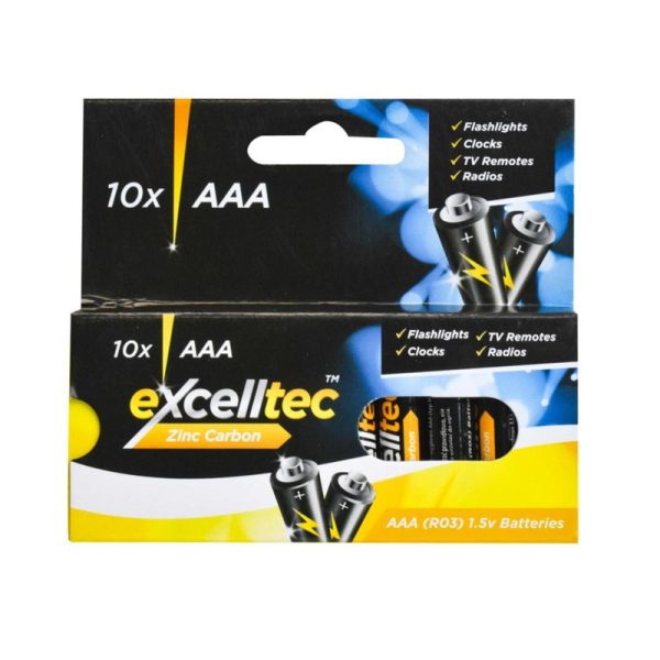 BATTERIES EXCELLTEC AAA PACK OF 10