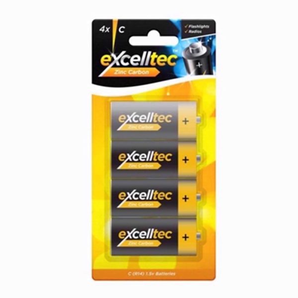 BATTERIES EXCELLTEC C PACK OF 4