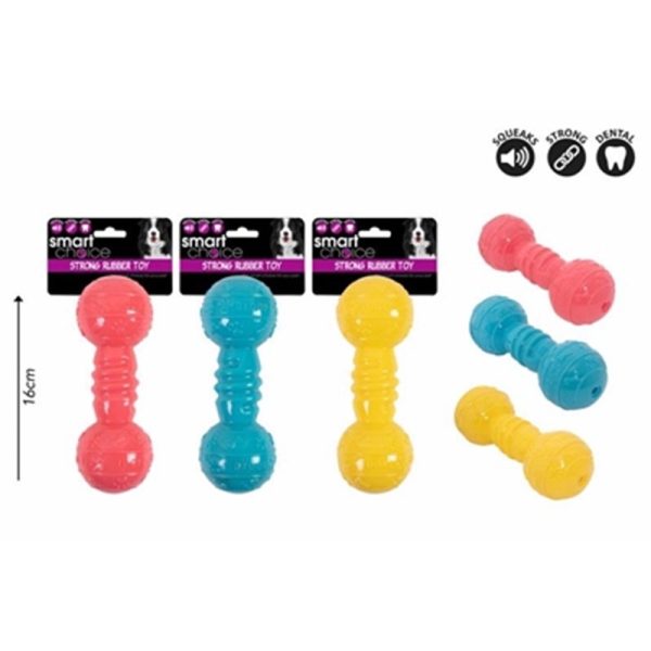 SMART CHOICE RUBBER DUMBELL DOG TOY