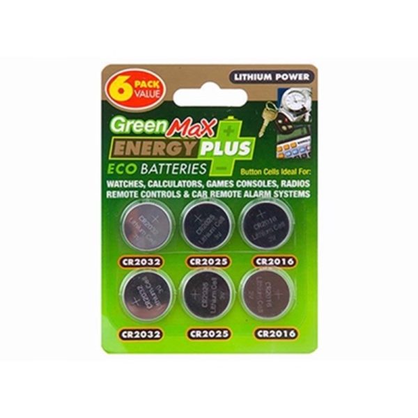 BATTERIES GREEN MAX 6PC CR MIX