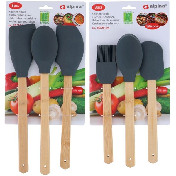 ALPINA KITCHEN TOOLS 2 ASSORTED 3PC SILICONE