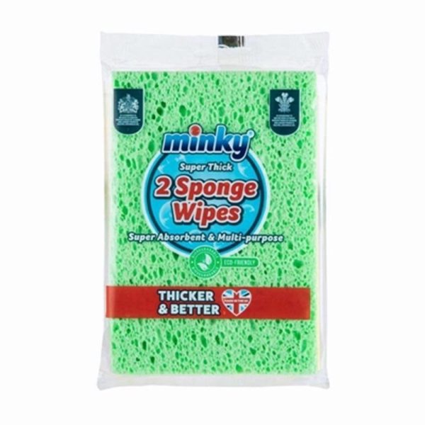 MINKY THICK SPONGE WIPES PACK OF 2