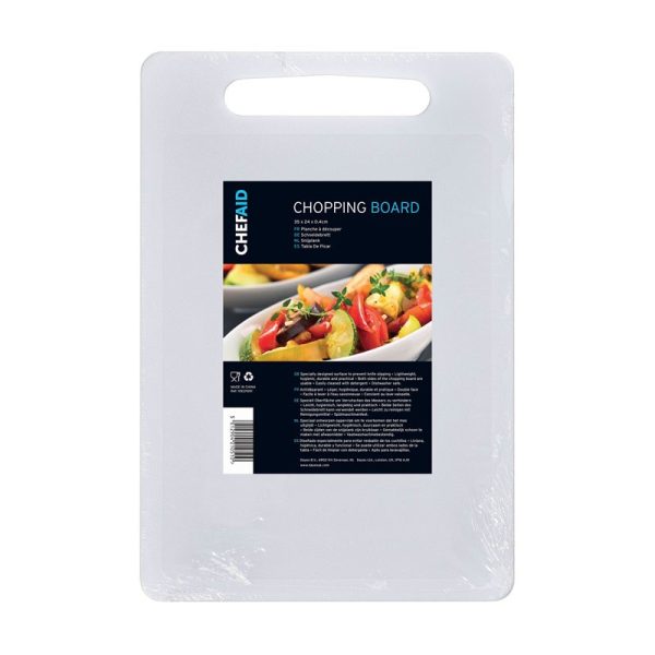 CHEF AID CHOPPING BOARD WHITE 35X25CM