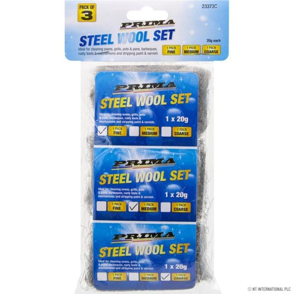 PRIMA 3PC STEEL WOOL SET