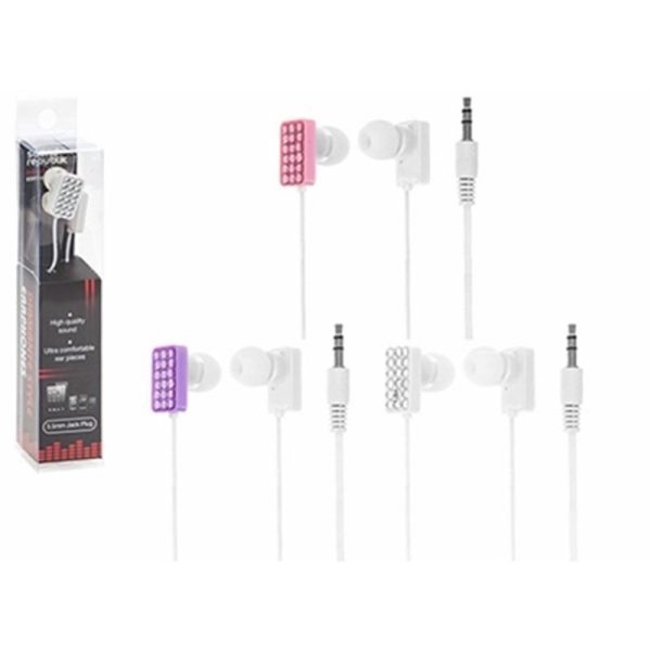 DIAMANTE HEADPHONES ASSORTED COLOURS***