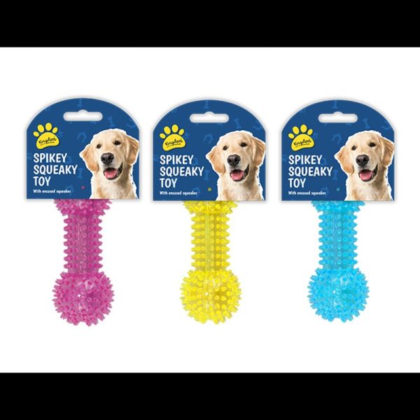 SPIKEY SQUEAKY DOG TOY