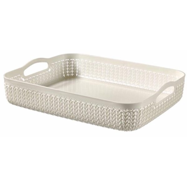 CURVER KNIT BASKET A4 TRAY WHITE