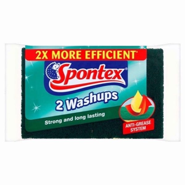 SPONTEX 2 SPONGE SCOURERS PACK OF 6