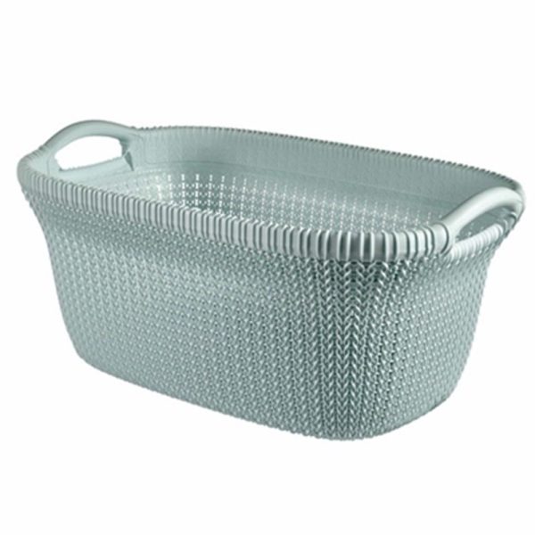 CURVER KNIT LAUNDRY BASKET 40L BLUE