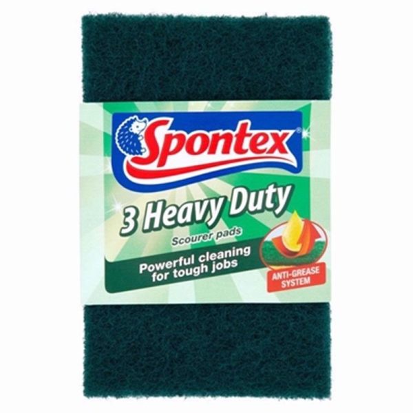 SPONTEX 3 HEAVY DUTY SCOURER PADS