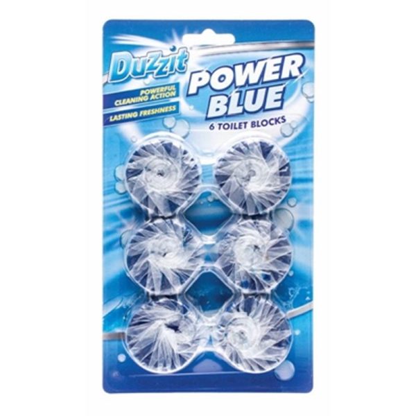 DUZZIT TOILET BLOCK POWER BLUE PACK OF 12