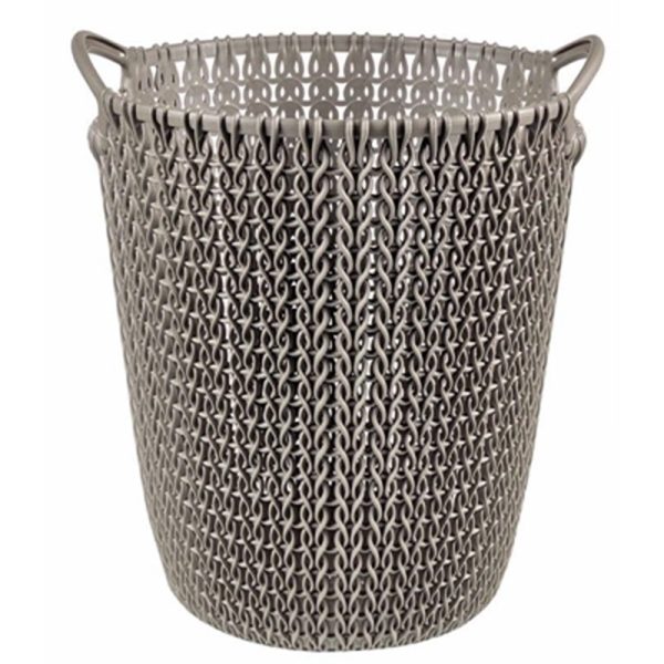 CURVER KNIT PAPER BASKET 7L BROWN