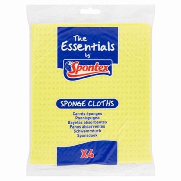 SPONTEX 4 ESSENTIALS SPONGE CLOTHS