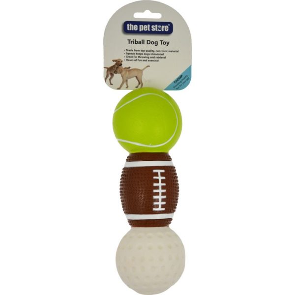 THE PET STORE TRI BALL DUMBBELL